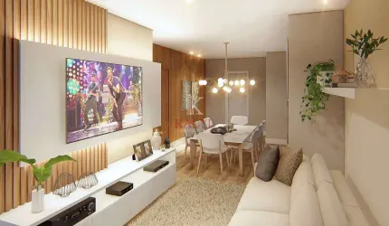 Apartamento com 2 dormitórios à venda, 80 m² por R$ 561.890,00 - Vila Guilhermina - Praia Grande/SP