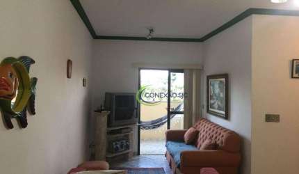 Apartamento em Ubatuba todo mobiliado e planejado de 2 dormitórios com suíte e lazer com piscina e churrasqueira