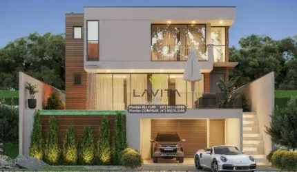 Casa NOVA a Venda com 430m²  Condomínio Fechado Golden Park com 5 Suítes, Bairro Itoupava Central - Blumenau SC | La Vita Imóveis