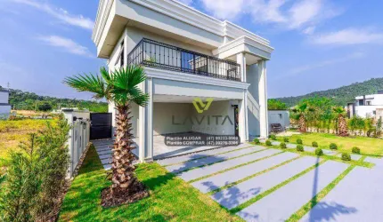 Casa CONDOMÍNIO FECHADO - VENDA - 100% Mobiliada, com 3 suítes, à venda, 266 m²  - Ponta Aguda - Blumenau/SC