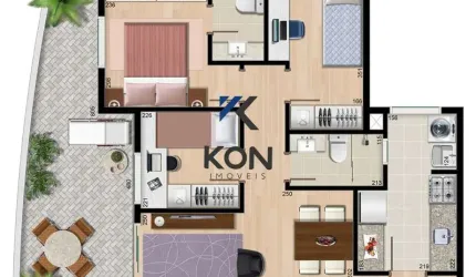 Apartamento a venda no CIC-APARTMENT FOR SALE IN CIC CURITIBA PR BRASIL.