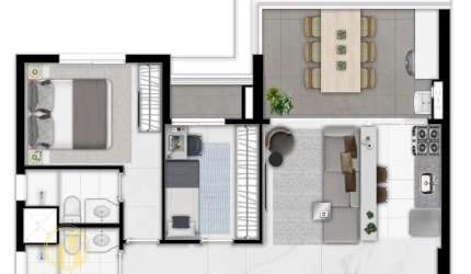 Últimas unidades: Apartamento de 59,20 m², com 2 dormitórios e 1 vaga. Alto da Boa Vista
