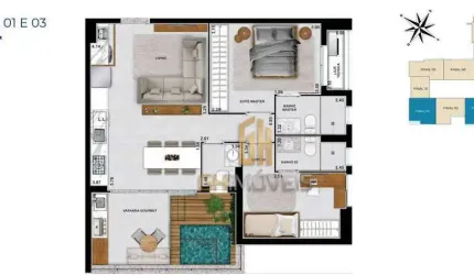 Apartamento com 2 quartos no Setor Marista