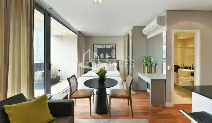 Viva o melhor da Vila Olímpia em grande estilo! Lindo apto. 42m² MOBILIADO!!