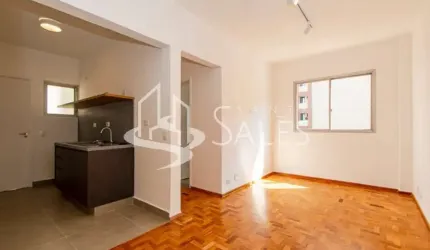 Apartamento para locação em Pinheiros, São Paulo-SP: 1 quarto, 1 banheiro, 1 vaga de garagem, 41m² de área.