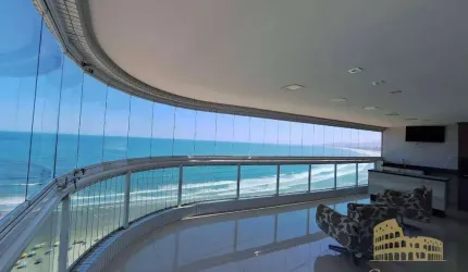Apartamento com 3 dormitórios para alugar, 200 m² por R$ 18.000,00/mês - Canto do Forte - Praia Grande/SP