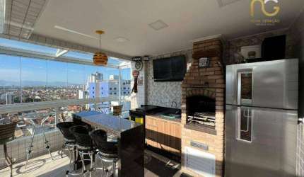 Cobertura com 3 dormitórios à venda, 143 m² por R$ 1.490.000,00 - Caiçara - Praia Grande/SP