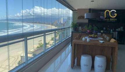 Apartamento com 3 dormitórios à venda, 250 m² por R$ 4.950.000,00 - Canto do Forte - Praia Grande/SP