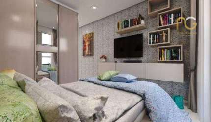Apartamento com 2 dormitórios à venda, 63 m² por R$ 430.500,00 - Vila Guilhermina - Praia Grande/SP