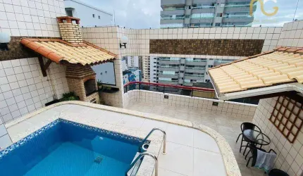 Cobertura com 3 dormitórios à venda, 195 m² por R$ 1.290.000,00 - Tupi - Praia Grande/SP