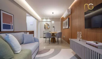 Apartamento com 2 dormitórios à venda, 78 m² por R$ 921.000,00 - Vila Guilhermina - Praia Grande/SP