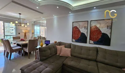 Apartamento com 3 dormitórios à venda, 134 m² por R$ 870.000,00 - Vila Guilhermina - Praia Grande/SP