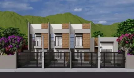 Sobrado Geminado com 84m² e  2 vagas de caragem.