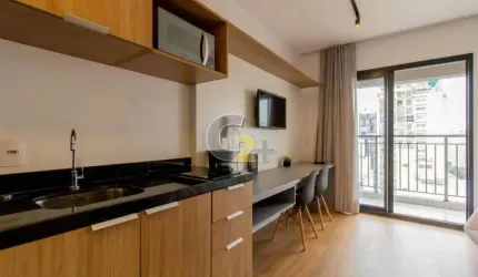 Apartamento mobiliado à venda em Higienópolis com 1 quarto, sem vaga