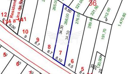 Terreno Residencial/Comercial à Venda, 266m² - Vila Valparaíso, Santo André/SP.