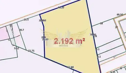 Terreno Comercial/Industrial para Comprar, 2.192m² - Casa Branca, Santo André/SP.