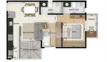 Cobertura Duplex com 2 Quartos no Move Jardim para Comprar, 93m² - Bairro Jardim, Santo André/SP.