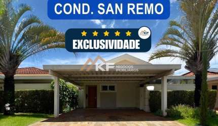 Casa à venda Condomínio San Remo: 3 quartos, Suíte e Piscina - Ribeirão Preto/ SP