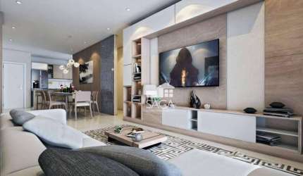 Apartamento com 2 dormitórios à venda, 80 m² por R$ 725.678,57 - Vila Guilhermina - Praia Grande/SP