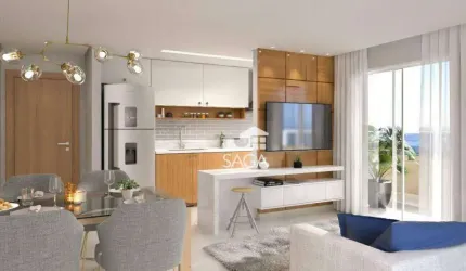 Apartamento com 2 dormitórios à venda, 69 m² por R$ 490.000,00 - Vila Guilhermina - Praia Grande/SP