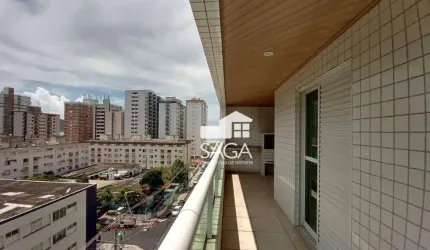 Apartamento com 3 dormitórios à venda, 125 m² por R$ 875.000,00 - Vila Guilhermina - Praia Grande/SP