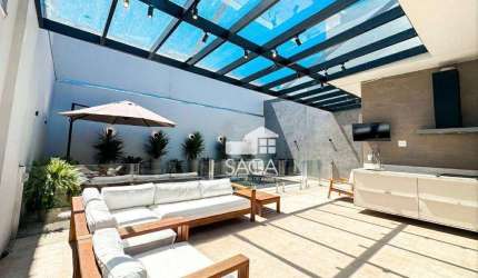 Casa Alto Padrão com piscina, churrasqueira, área gourmet  com 2 dormitórios à venda, 210 m² por R$ 2.699.000 - Canto do Forte - Praia Grande/SP