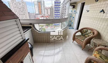 Vista mar na quadra da praia! Apartamento com 2 dormitórios à venda, 83 m² por R$ 630.000 - Vila Guilhermina - Praia Grande/SP