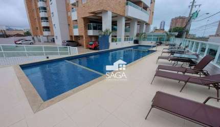 Apartamento com 2 dormitórios à venda, 58 m² por R$ 435.000 - Vila Guilhermina - Praia Grande/SP