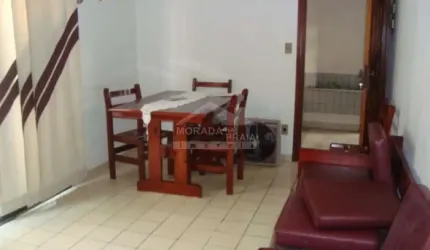 Apartamento MOBILIADO na Aviação, Sacada, 200 metros da praia, só na Imobiliária em Praia Grande.