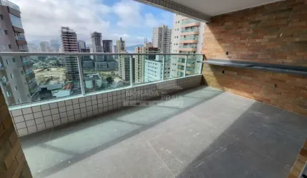 Apartamento na Aviação com LINDA VISTA AO MAR, 2 dormitórios, lazer, só na Praia Grande.