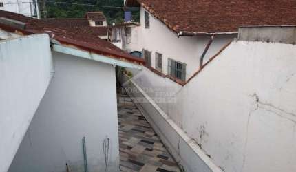 Casa Geminada no Forte, 2 dormitórios, quintal, confira na imobiliária em Praia Grande.