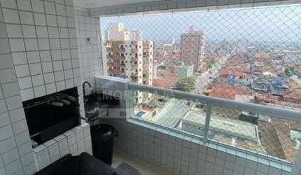 Apartamento na Ocian, 2 dormitórios, terraço gourmet, confira na imobiliária em Praia Grande.