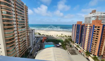 Apartamento na Aviação com LINDA VISTA AO MAR, 3 dormitórios, lazer, confira na Praia Grande.