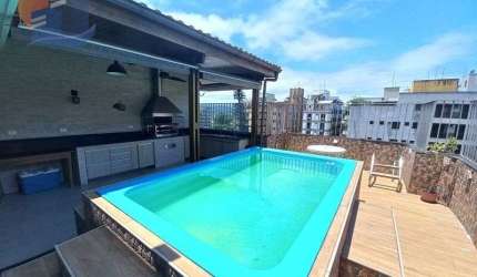 Cobertura Excelente de Frente/Terraço com área Gourmet e Piscina!