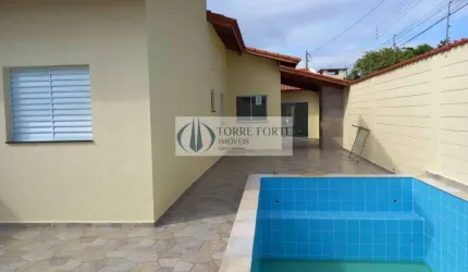 Linda casa na praia 2 dormitórios 1 suíte com piscina e 4 vagas