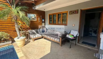 Lindo sobrado com 3 dormitórios, 1 suíte 3 vagas com piscina e área gourmet