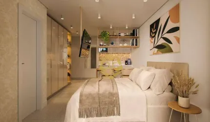 Studio com 1 dormitório à venda, 25 m² por R$ 275.000,00 - Alto da Rua XV - Curitiba/PR