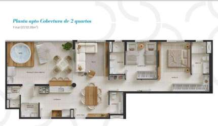 cobertuta linea no UP RESORT RESIDENCIAL AO LADO DA ESTAÇÃO DO METRO  QUADRA 102 SAMAMBAIA SUL