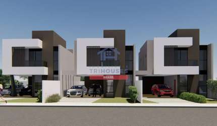 Sobrado novo de esquina à venda com tres quartos sendo uma suíte com closet, no bairro  Parque da F