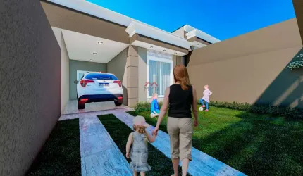 Casa com 3 quartos à venda na Maria Prosdocimo Franceschi, Vila Nova, Araucária, 61 m2 por R$ 450.000