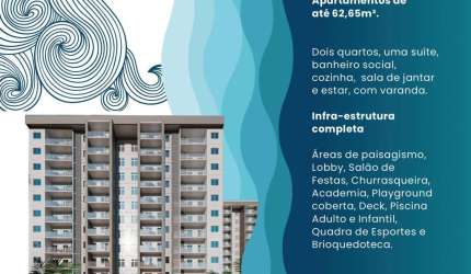 Apartamento com 2 quartos à venda na Rua Nilton Calmon, Centro, Lauro de Freitas, 53 m2 por R$ 355.200