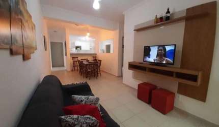 APARTAMENTO PRAIA GRANDE com 2 dormitórios sendo 1 suíte,1 vaga de garagem,varanda gourmet com churrasqueira