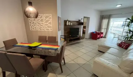 APARTAMENTO PRAIA GRANDE com 3 suítes,1 vaga de garagem,varanda gourmet com churrasqueira,1 vaga de garagem