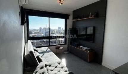 Apartamento totalmente mobiliado com 1 dormitório e 1 vaga no bairro Menino Deus