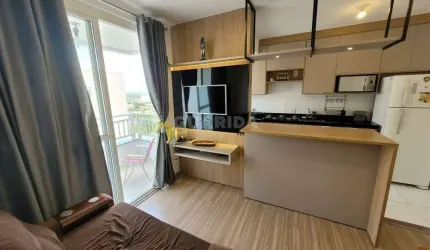 Apartamento totalmente mobiliado com 2 dormitórios, sendo 1 suíte, e 1 vaga de garagem no bairro Humaitá