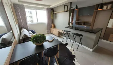 Apartamento com 1 dormitório, mobiliado, e 1 vaga de garagem no bairro Partenon