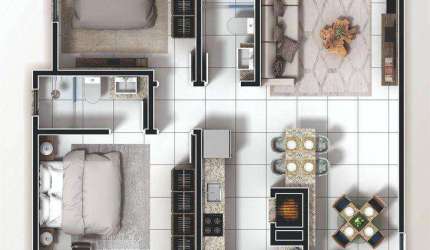 Apartamento com 2 dormitórios sendo 1 suíte à venda, 65 m² por R$ 698.000 - Tabuleiro - Camboriú/SC