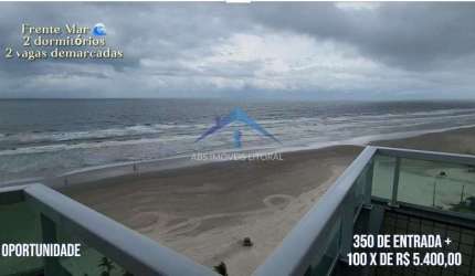 Entrada 350 mil + 100 x R$ 5.400,00 FRENTE MAR em Praia Grande