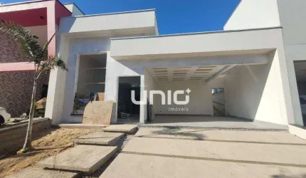 Casa nova térrea a venda no condomínio Park Unimep Taquaral - Piracicaba/SP com 3 dormitórios (1ste) com 135m² de área construída