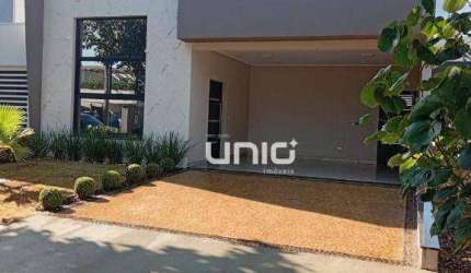 Casa térrea a venda no Condomínio Park Unimep Taquaral , 250m² de terreno e 160m² de área construida